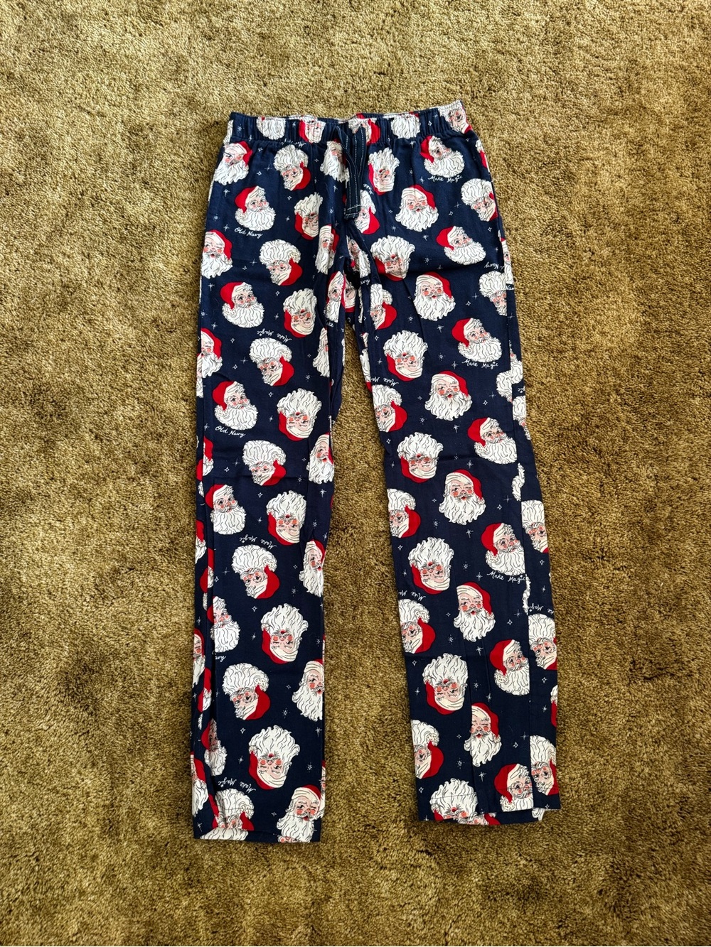 Old Navy multicolored Santa Claus pajama pants; perfect condition